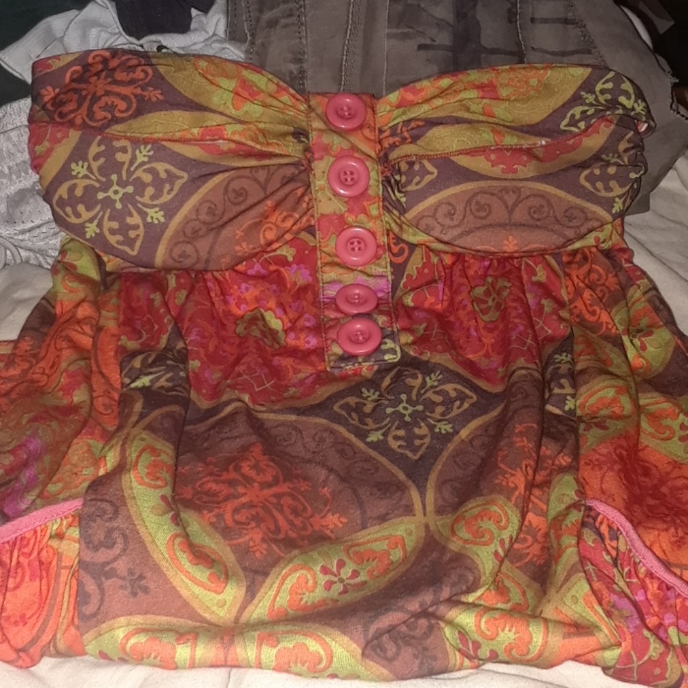 Long camisole/ Boho  tank with pockets.